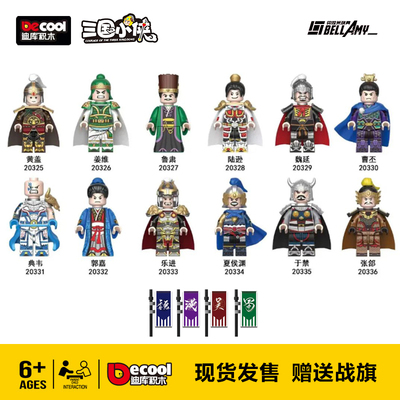 迪库三国小侠人仔魏延典韦郭嘉陆逊黄盖姜维国潮积木儿童益智玩具
