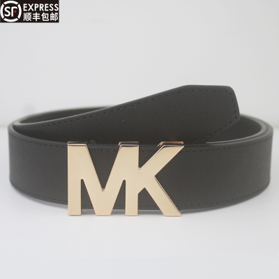 mk年轻人休闲风高档针扣皮带