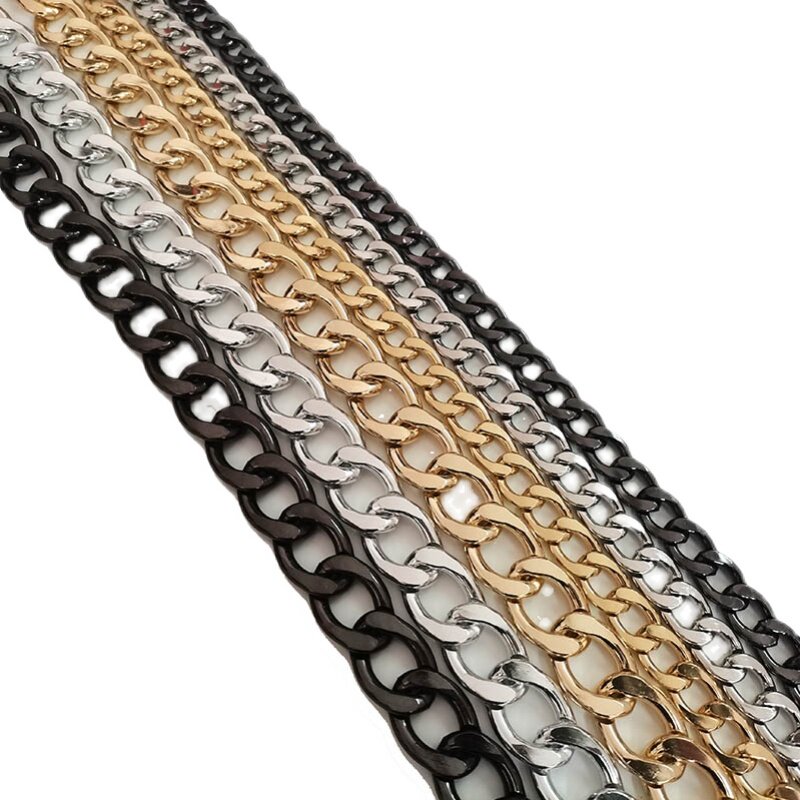WIDE ALUMINUM CHAIN DIY LUGGAGE SHOES APPAREL DECORATION LARGE CHAIN BAG BAG CROSSBODY SINGLE CHAIN STRAP METAL FITTINGS
