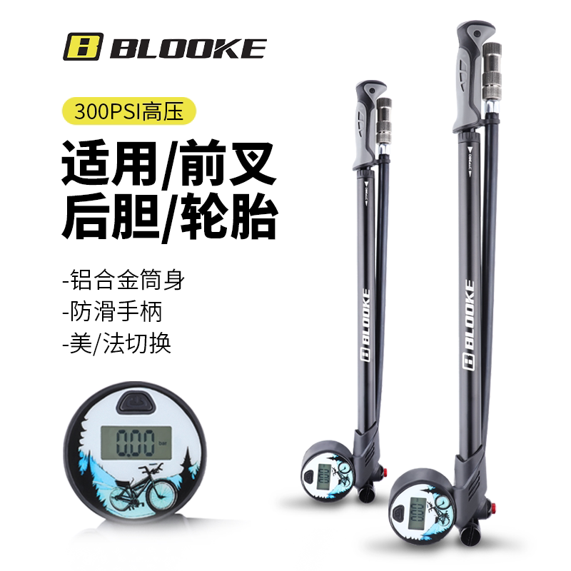 自行车便捷式打气筒避震器前叉图片