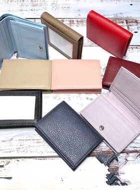 真皮短款女士钱夹卡包零钱包搭扣拉链袋透明窗竖款简约个性可定制