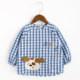 宝宝罩衣格子薄款 幼儿园防脏护衣 反穿衣婴幼儿防水吃饭衣男孩时尚