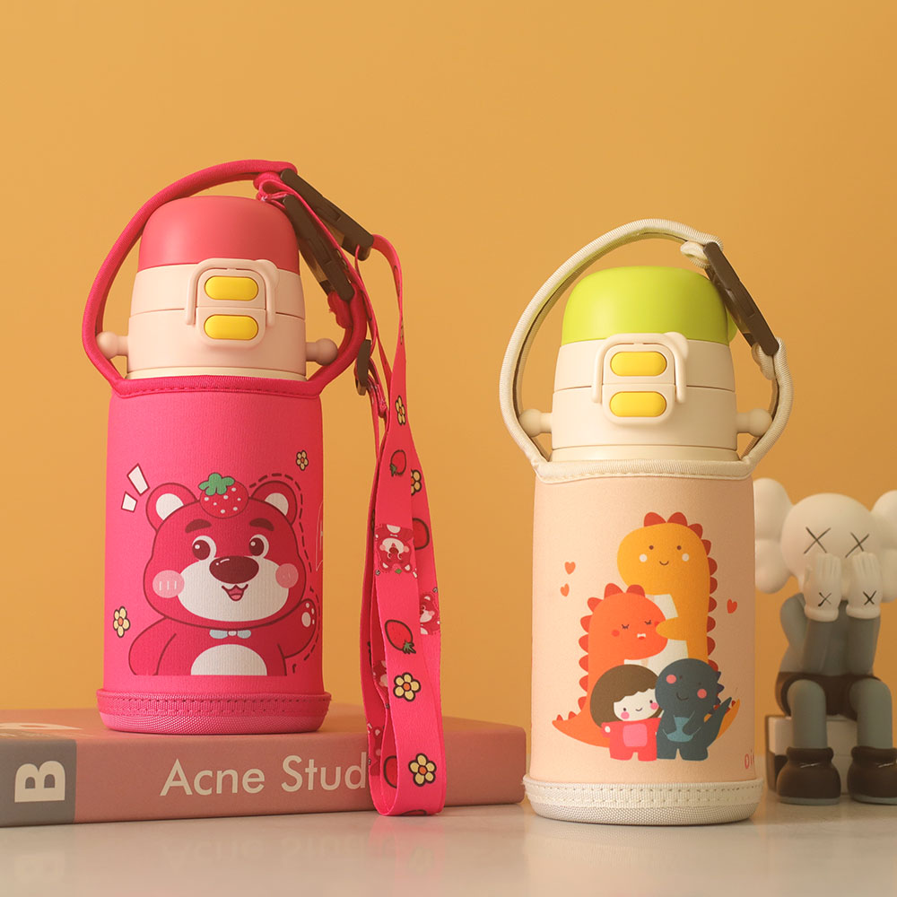 硬底加固款杯套适配新品Babycare550ML保护套手提斜挎可爱袋保护