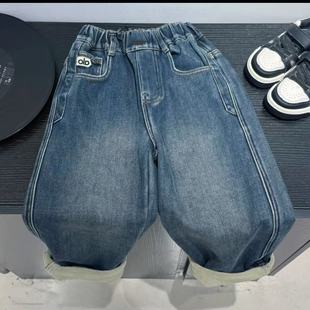 裤 男童女童ola加绒牛仔老爹裤 子 宝贝响当当 A05860