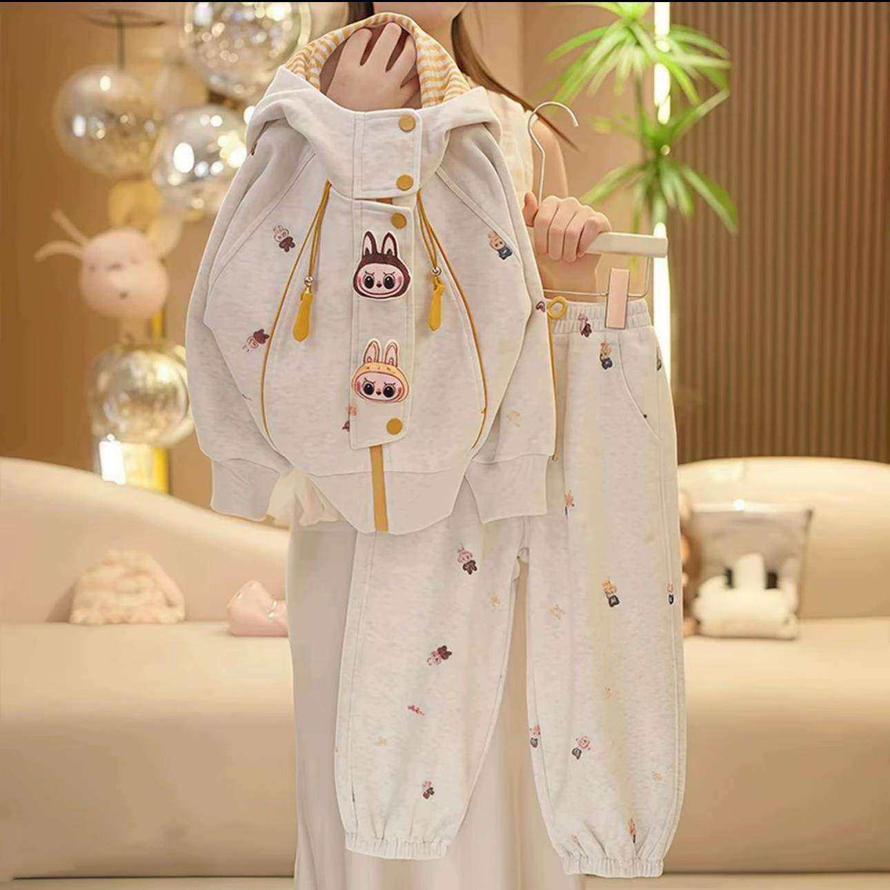 A05772（宝贝响当当）labubu秋装新款女童套装两件套,童装/婴儿装/亲子装,套装,淘宝优惠券,粉丝福利购,淘宝优惠卷