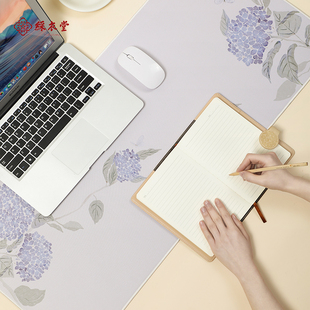 极速ac文创手绘国风绣球花鼠标垫加大女生学R生书桌电脑垫桌垫