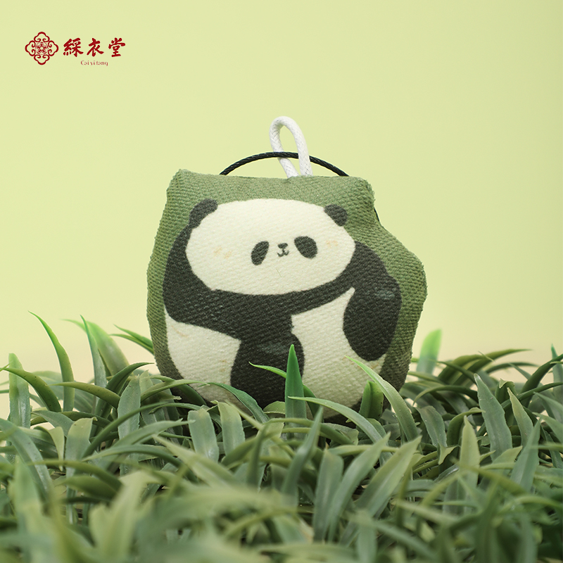 彩衣堂国风熊猫小众可爱包包挂件