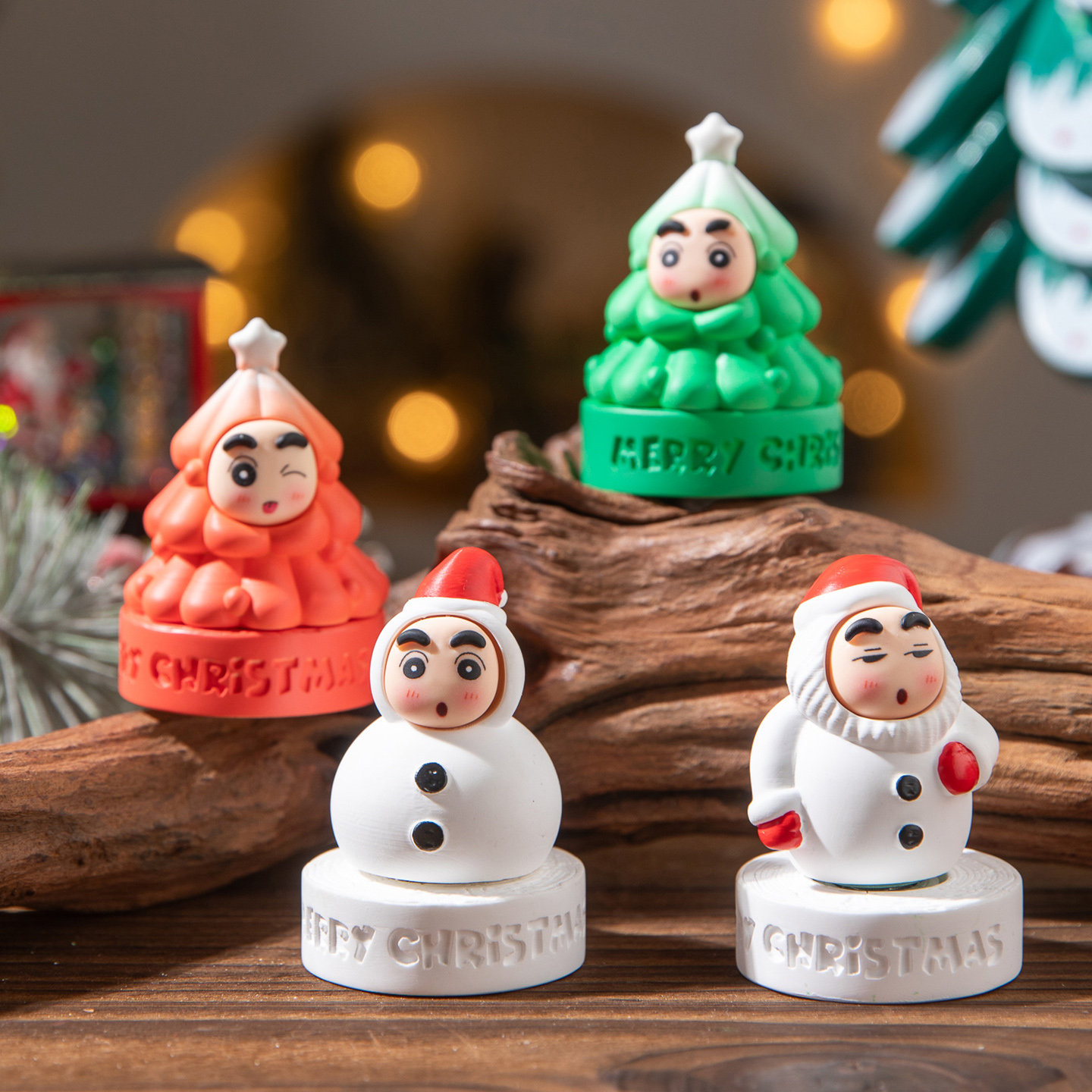 圣诞节礼物老人树雪人桌面小摆件