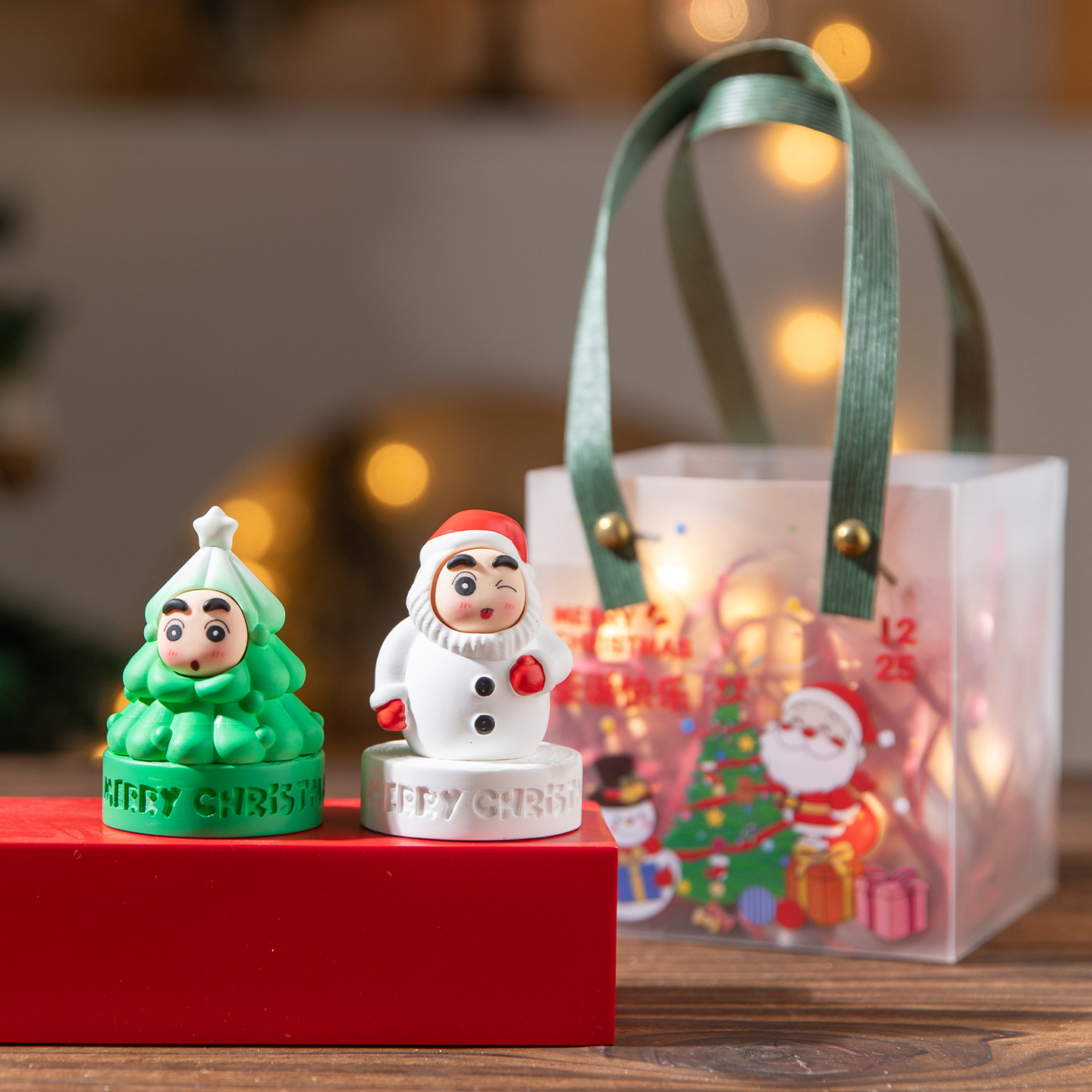 圣诞节礼物老人树雪人桌面小摆件