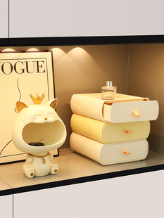 门廊收纳箱入口钥匙收纳装饰品鞋柜客厅电视柜抽屉面具收纳箱