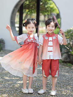 汉服中国风表演服女孩超仙古装 幼儿园夏季 复古唐装 六一演出舞蹈服