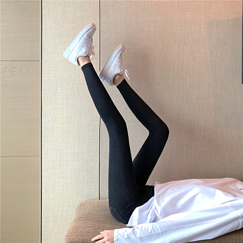 2020 new denim Barbie pants high waist, waist, waist, buttock, leggings, tight pants, high elastic jeans, female