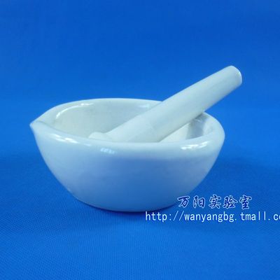 加厚陶瓷研钵 60 80 100 130 160 216 254 305mm 捣药碗罐 家用实验中西药辅食口红粉研磨碗棒药臼杵捣碎乳钵