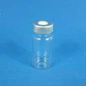 20ml 透明白棕色小玻璃色谱进样瓶 钳口顶空瓶 银色开口铝盖PTFE特氟龙硅胶垫片耐酸碱耐高温样品瓶 100套