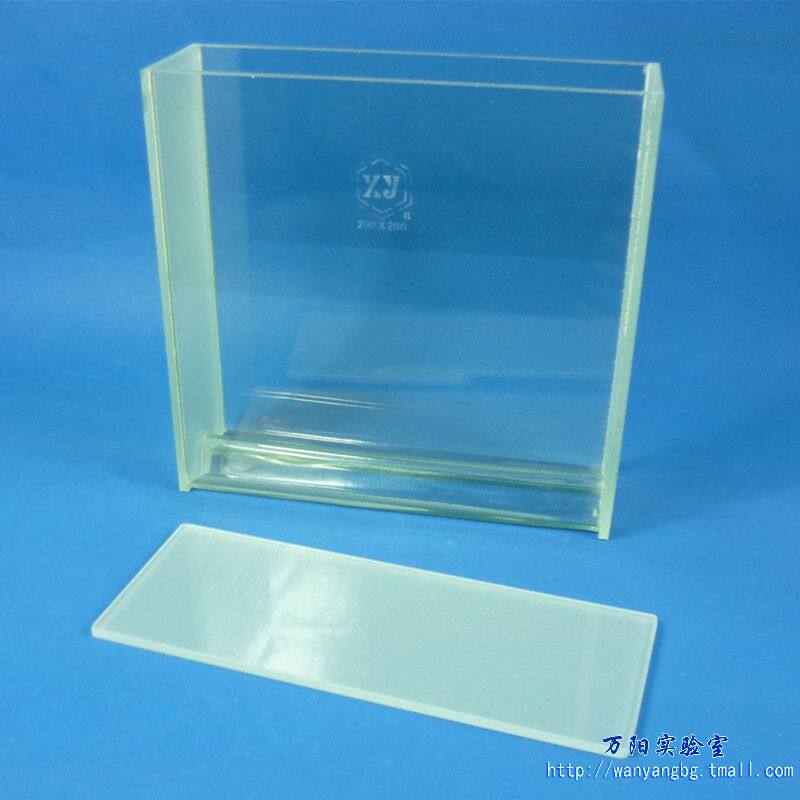 上海信谊玻璃层析缸 单槽P型双槽P-1薄层色谱展开缸100*100 100*200 200*100 200*100mm 嘞雾瓶染色缸层析缸