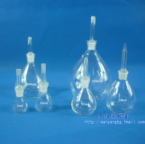 玻璃比重瓶 密度瓶 5 10 25 50 100 250 500ml 附温比重瓶25 50ml 带温度计 李氏比重瓶 固体水泥比重瓶250ml - 封面