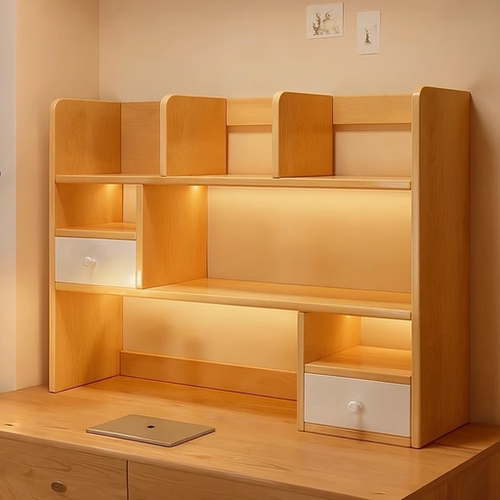 书架桌面置物架家用卧室办公室桌上小型多层架子学生书桌收纳柜子