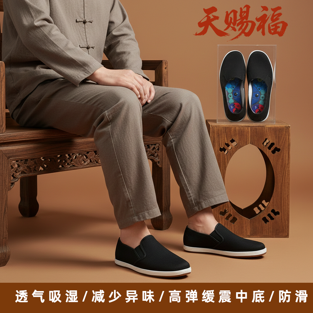 布鞋透气缓震舒适老北京布鞋