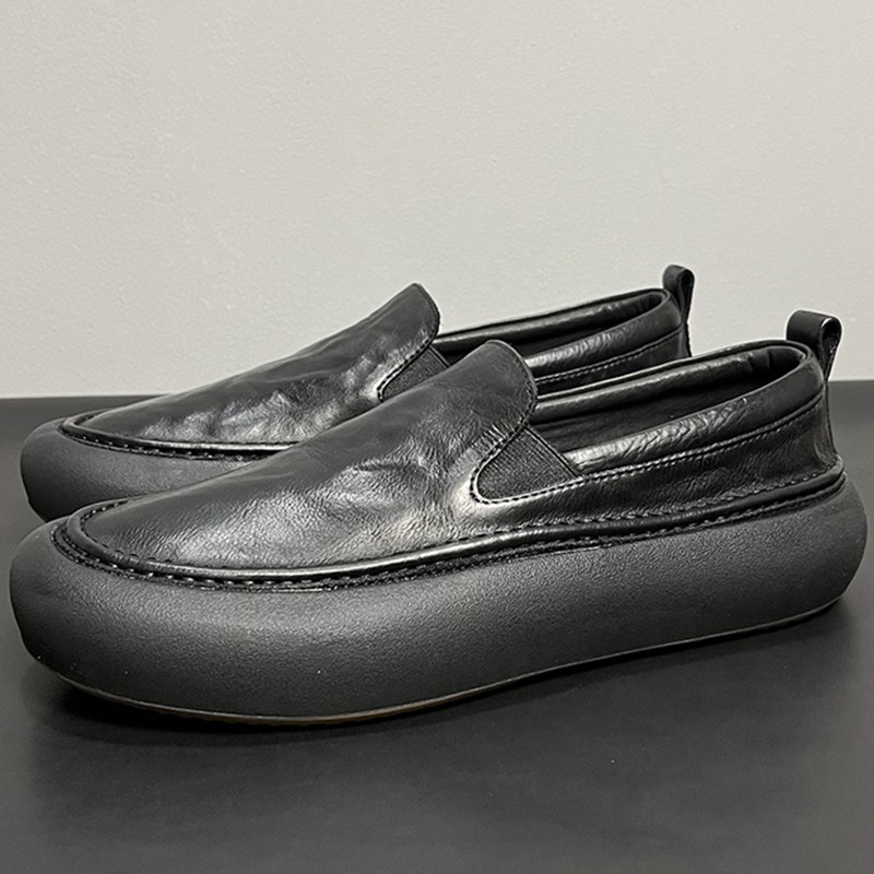 2025秋季新款懒人鞋一脚蹬男真皮