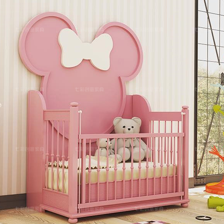 实木单层带护栏儿童床