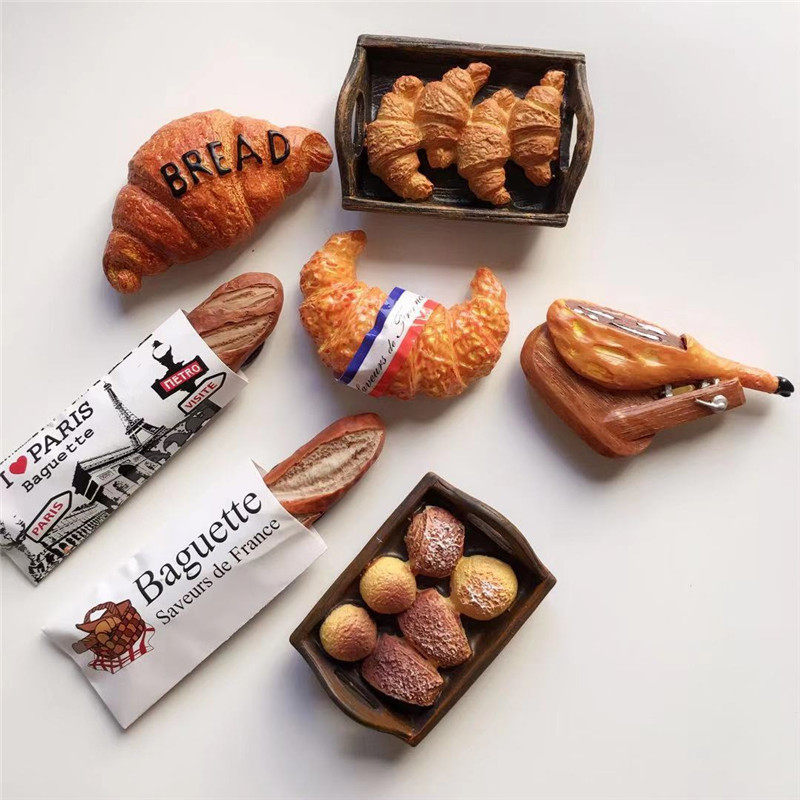 满15元包邮 创意美食新款冰箱贴 面包法棍国外厨房家居装饰 潮搭