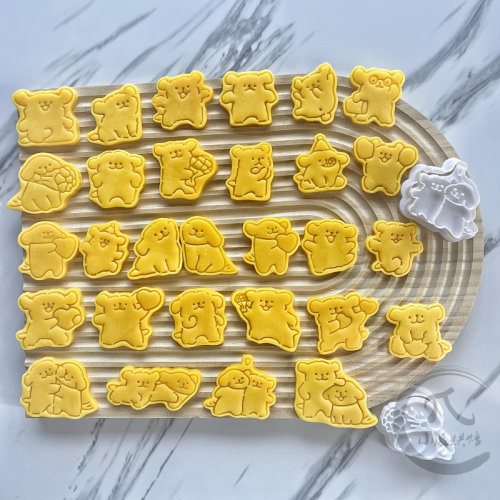 食品级PLA曲奇饼干模具线条小狗