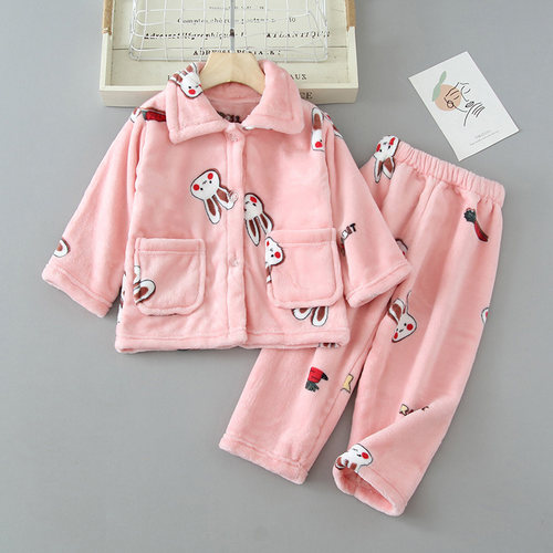 宝宝家居服女童睡衣秋冬季