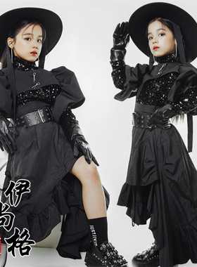 女童舞台走秀演出服少儿模特T台大赛CCAC大赛表演礼服儿童服装酷