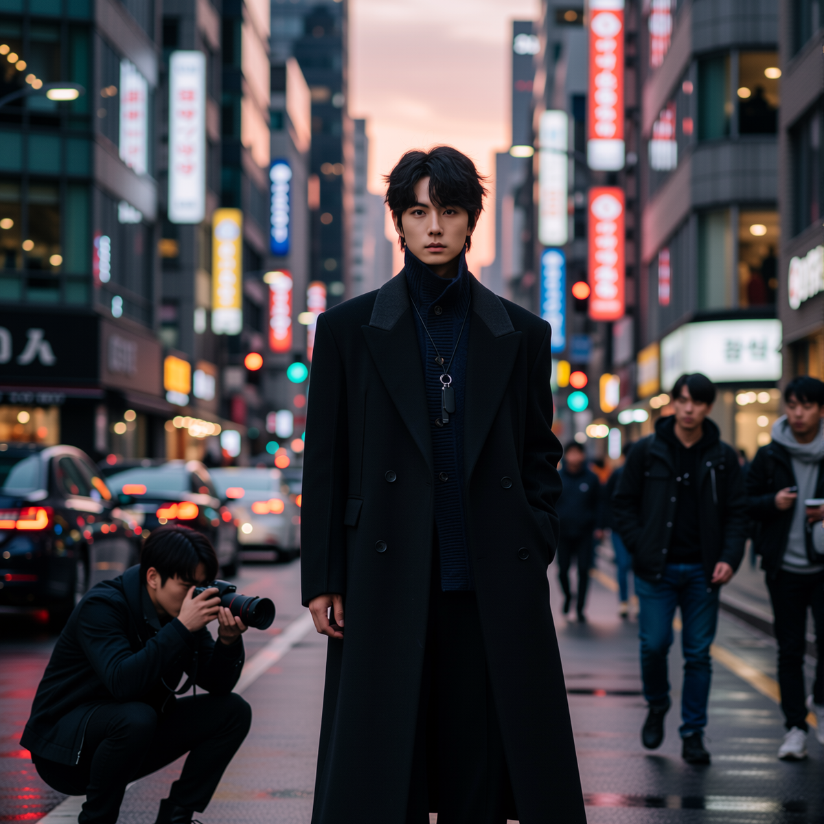 w2x秋冬款双面毛呢大衣男士冬季加厚风衣中长款冬装西装外套男装