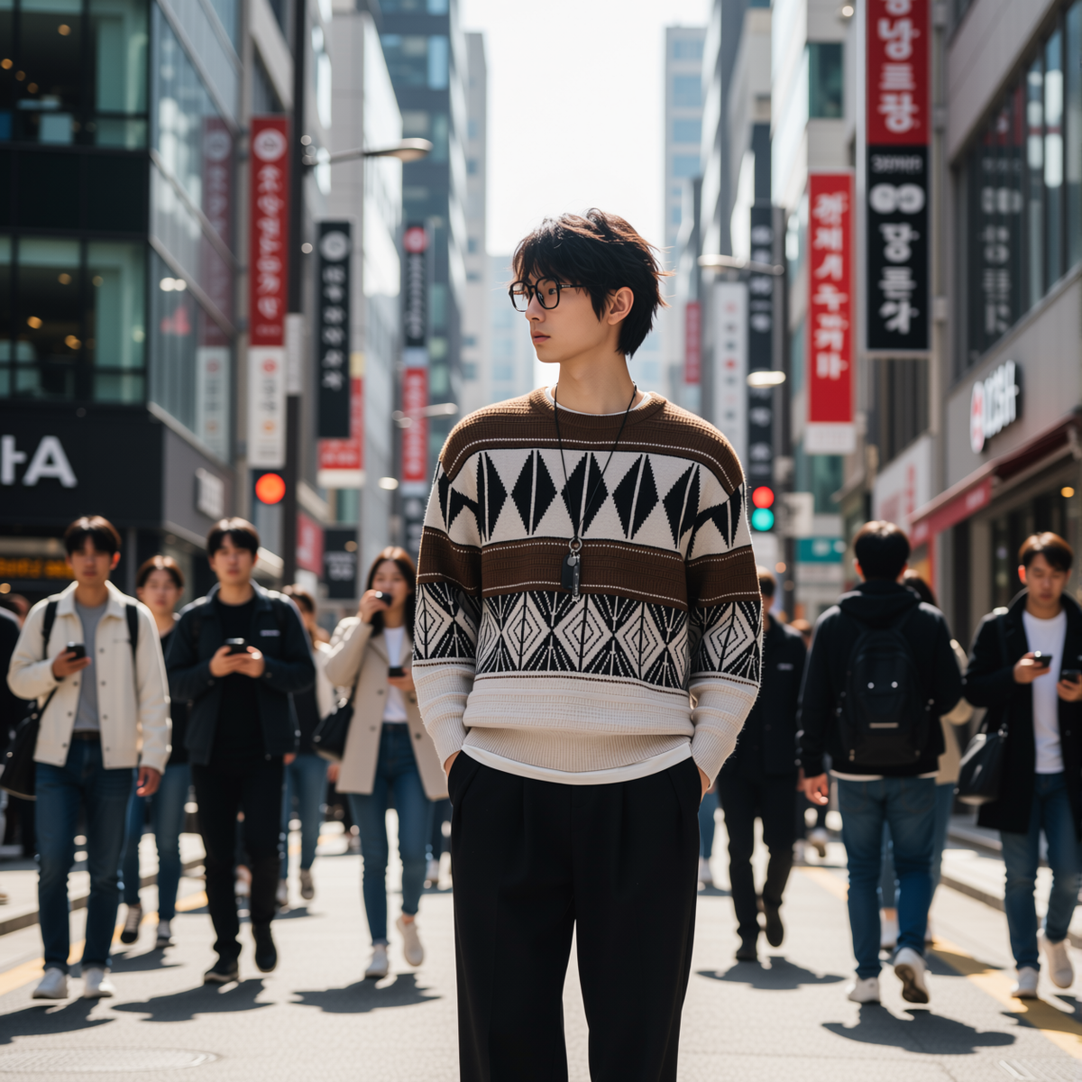 w2x秋冬季套头上衣毛呢毛衣男士保暖外套加厚针织衫长袖男款时尚