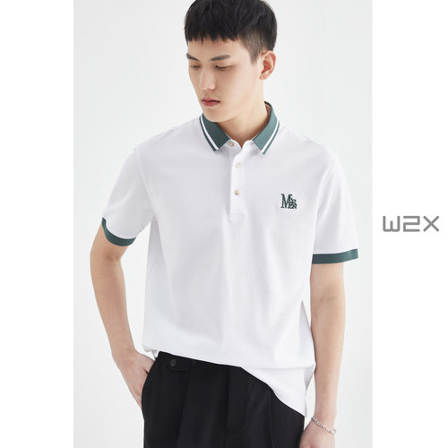 w2x夏季短袖Polo男有领T恤