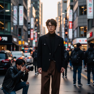 w2x冬季高级感毛呢短款外套加厚款西装通勤男士西服呢子大衣新款