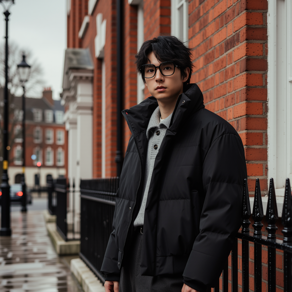 w2x韩版时尚90白鸭绒羽绒服防寒短款冬季新款加厚男装面包服外套