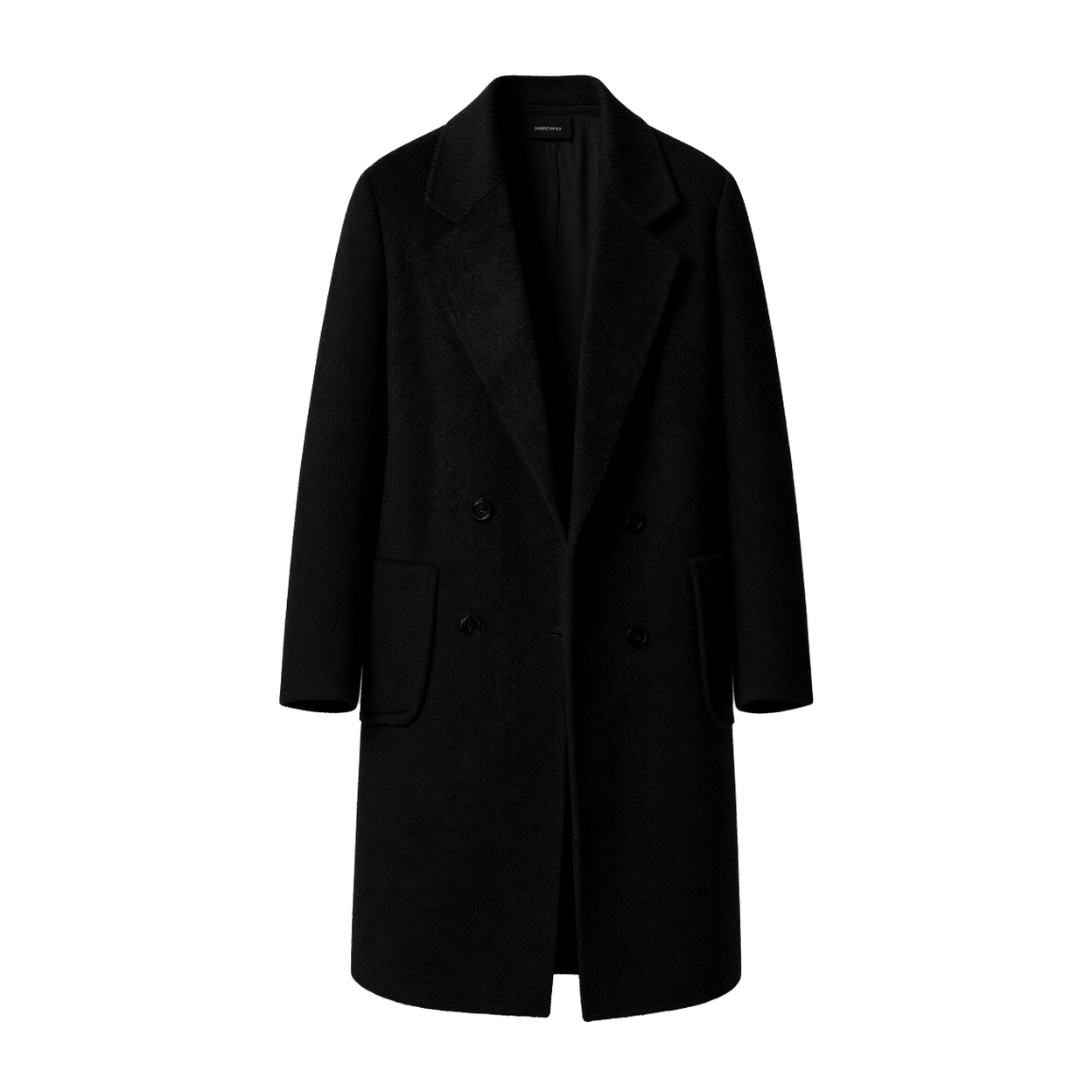 w2x100%全羊毛呢大衣外套男款双面呢秋冬男士加厚风衣中长款男装