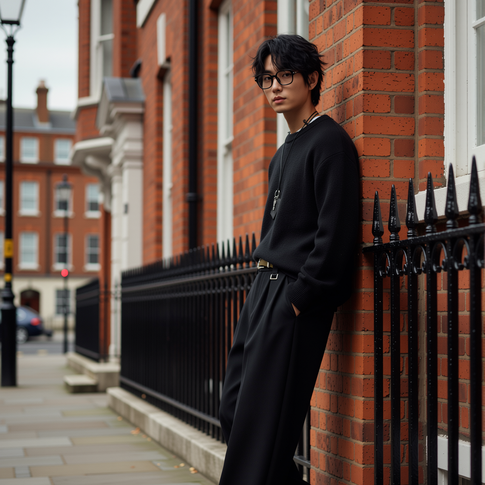 w2x慵懒风毛衣男款秋冬季男士针织衫上衣打底衫加厚长袖套头内搭