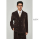 丝绒感正肩戗驳领休闲西装 w2x2026春季 新款 男双排扣小西服外套潮