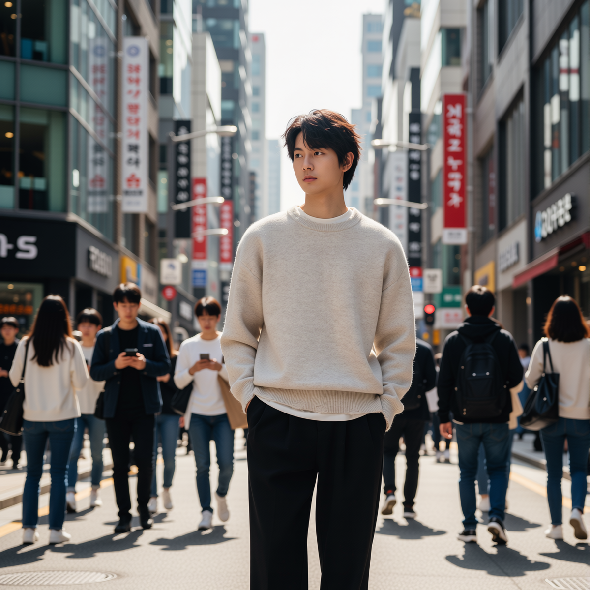 w2x毛衣男士简约风毛呢针织衫秋冬季上衣打底新款加厚保暖男冬装