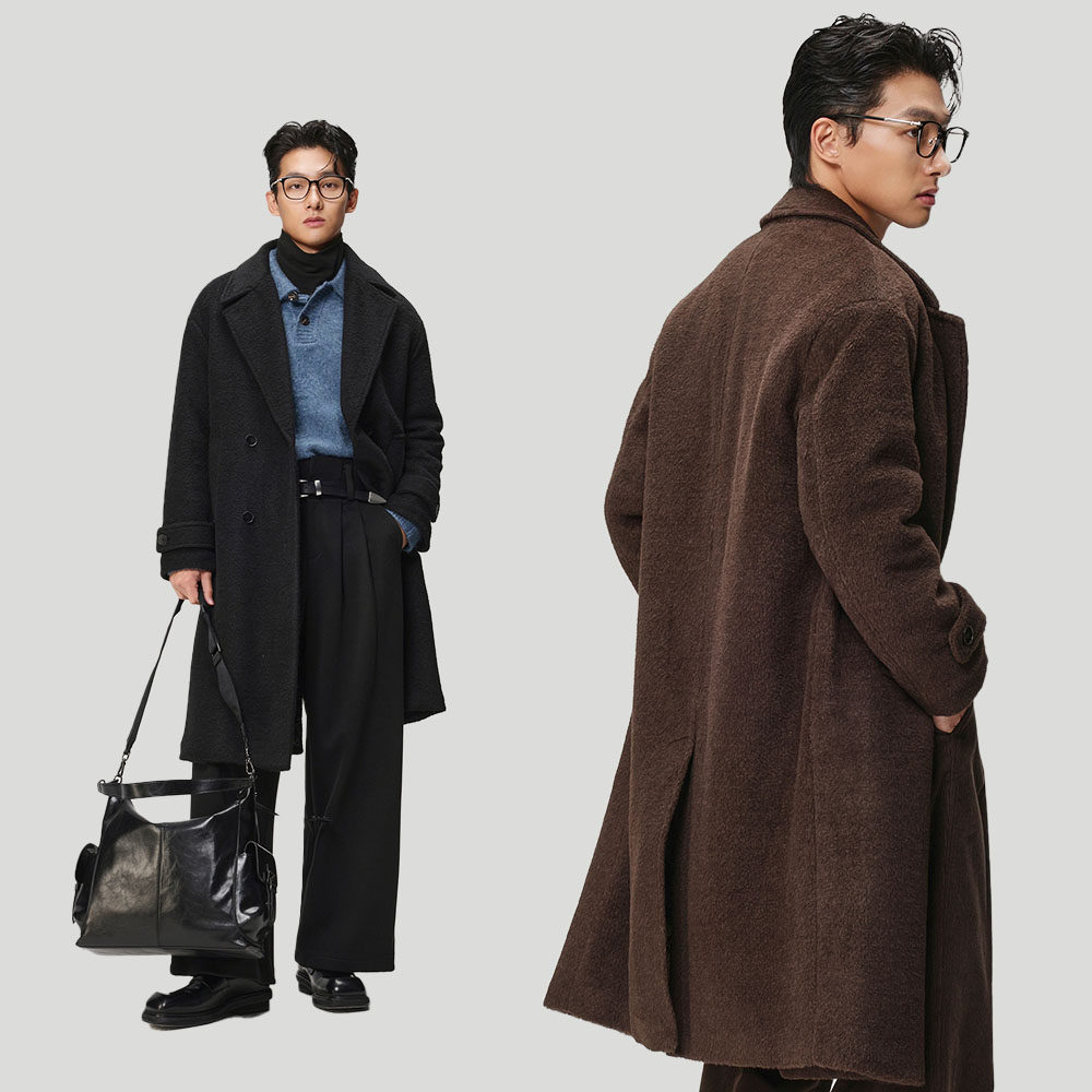 w2x精致韩风羊毛呢大衣外套男秋冬季中长款风衣加厚呢子冬装保暖,男装,毛呢大衣,淘宝优惠券,粉丝福利购,淘宝优惠卷