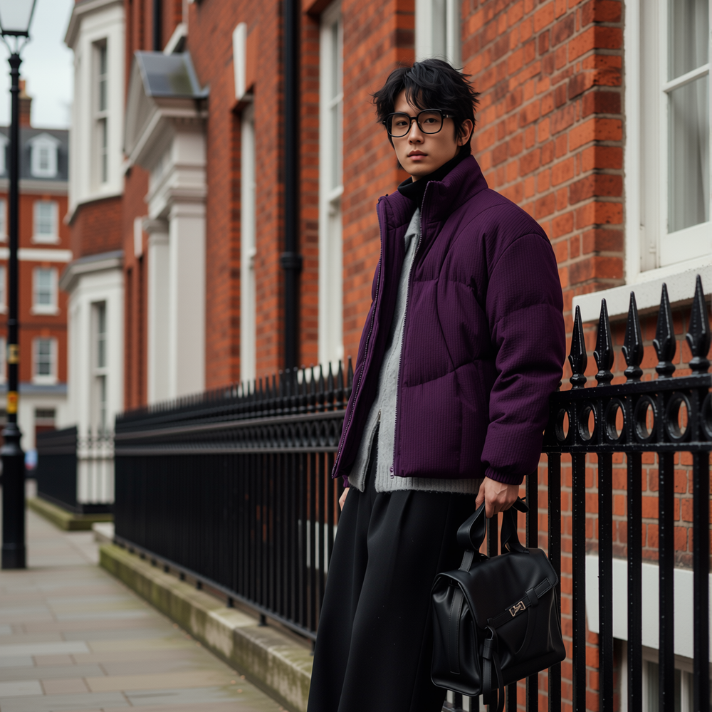 w2x冬季纯色90鸭绒羽绒服轻薄男士新款加厚面包服外套男装极简风