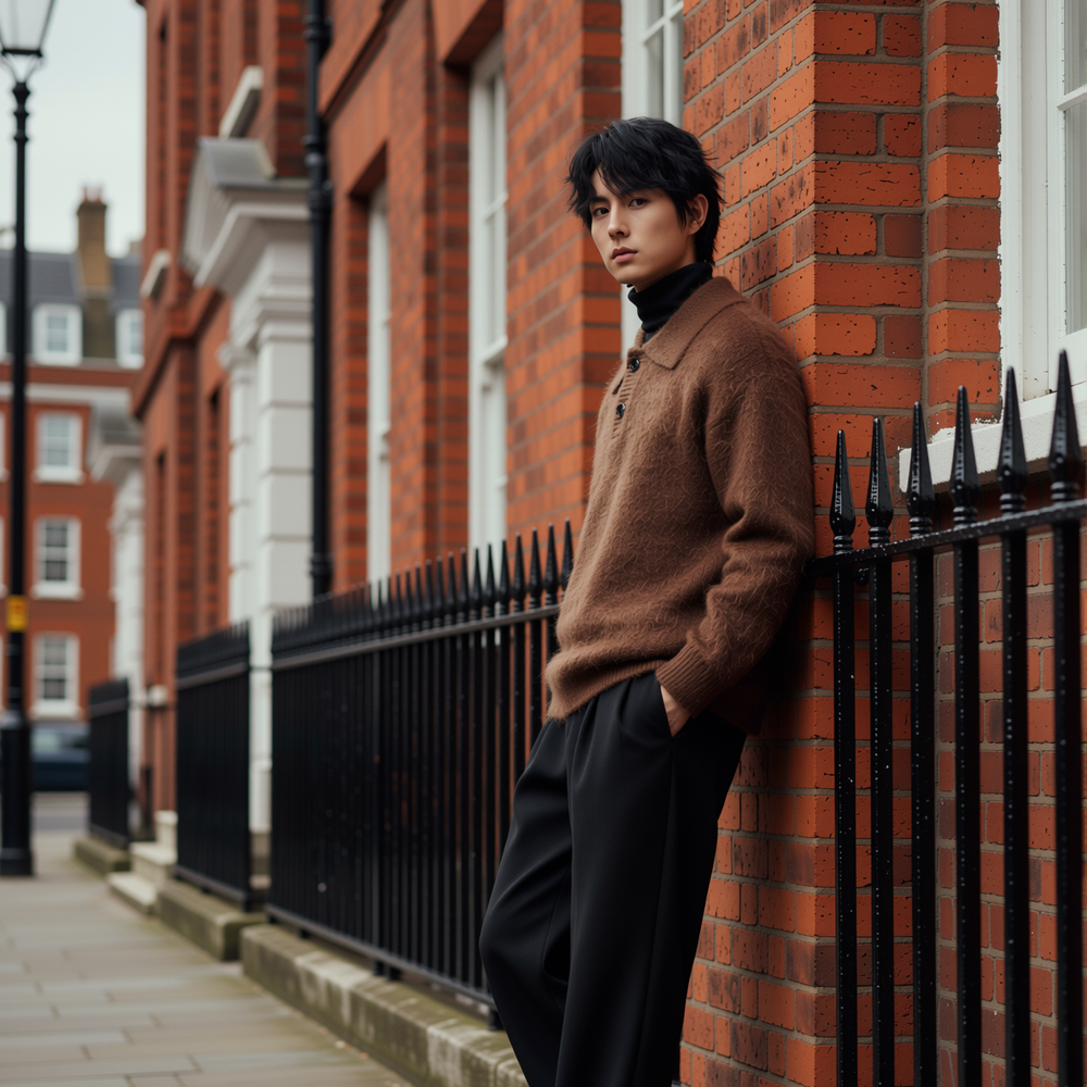 w2xPOLO领男士毛呢针织衫加厚内搭保暖打底衫秋冬季新款长袖毛衣