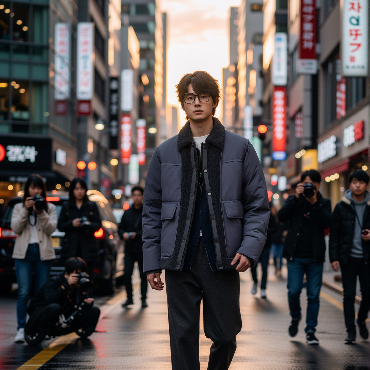 w2x90白鸭绒冬季假两件羽绒服男短款潮男装宽松休闲外套新款加厚