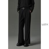 新款 垂坠感直筒宽松长裤 厚款 休闲裤 w2x2025冬季 喇叭裤 男士 时尚 子