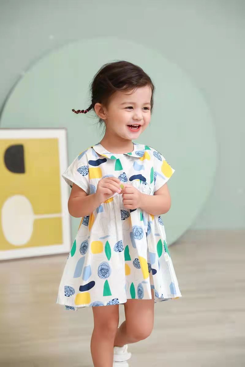 奇宝乐园童装2024夏装女童甜美可爱连衣裙清新时尚小裙子公主裙
