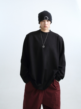 「GRNL」宽肩挺括打底纯棉T恤 实穿舒适兼备男女OVERSIZE垫肩卫衣