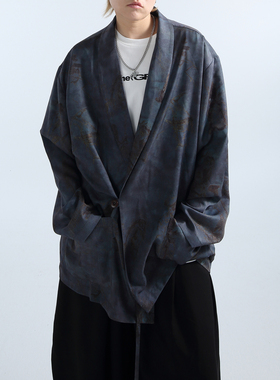 「GRNL」玄墨晕影 立裁解构宽松大廓形西装式长袖衬衫 男女同款