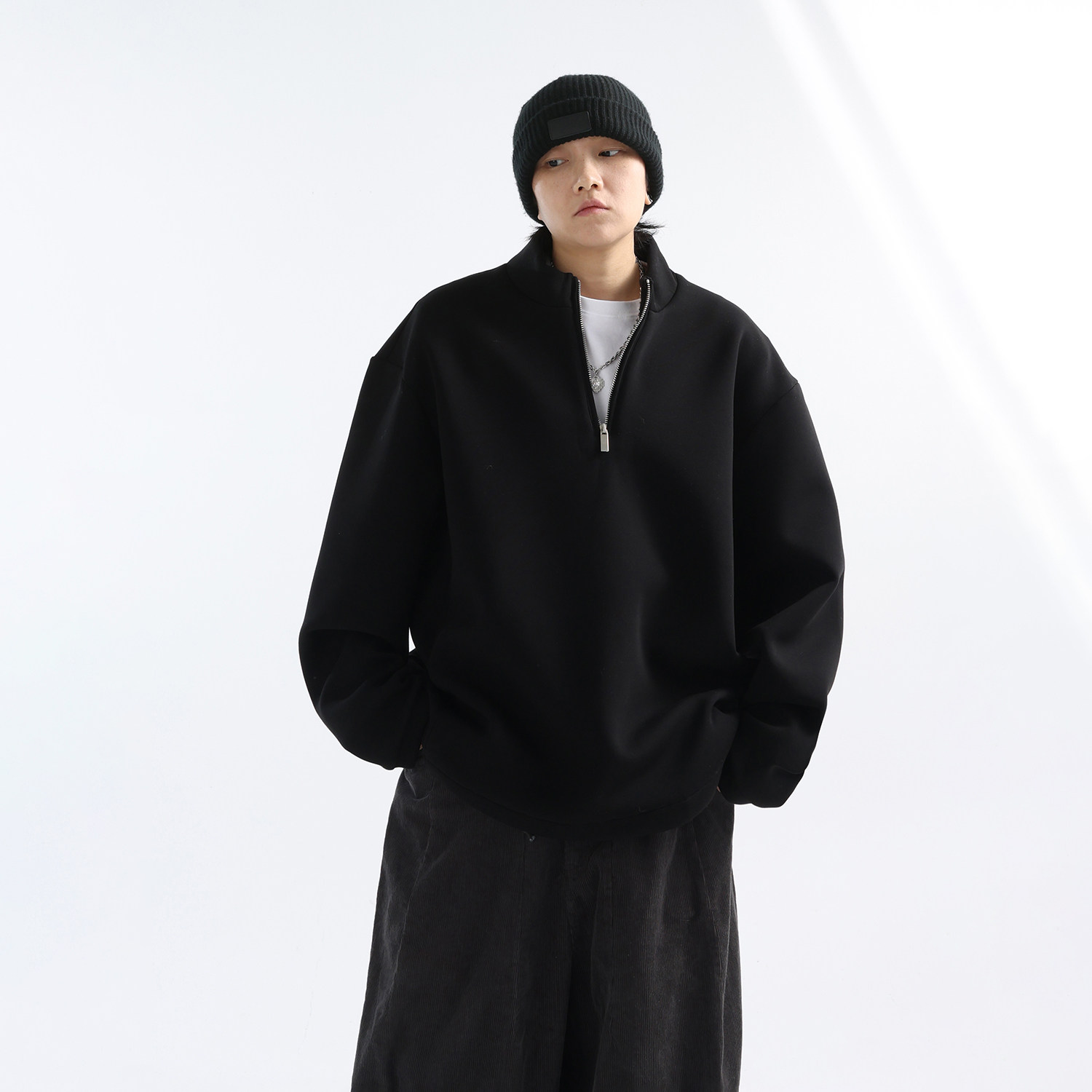 GRNL 450克热暖空气层加绒加厚半拉链套头卫衣外套,男装,卫衣,淘宝优惠券,粉丝福利购,淘宝优惠卷