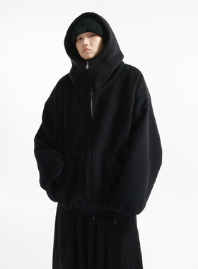 「GRNL」蓬松级热力学 重磅800克加厚毛呢O型夹克超宽松连帽外套