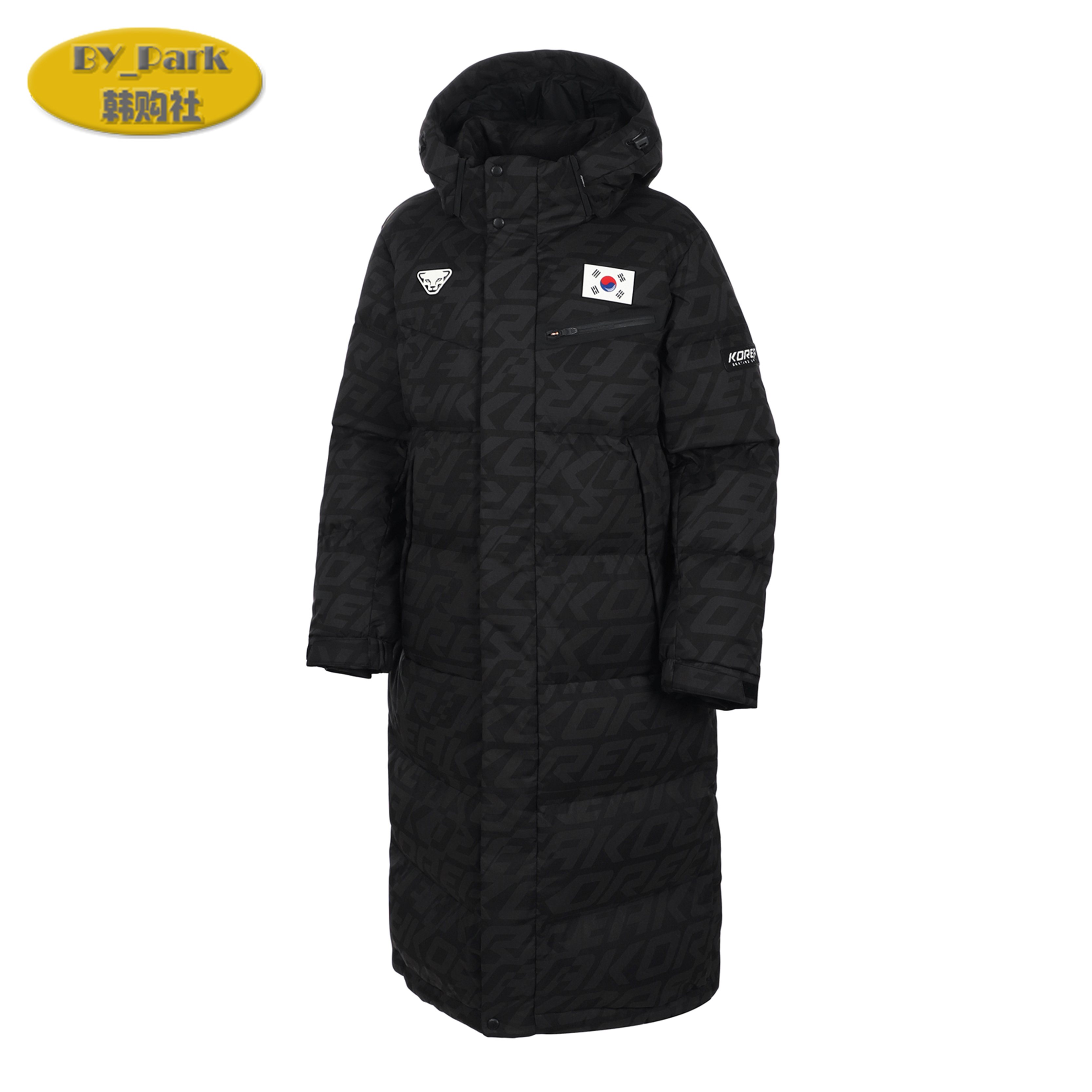 韩国代购DYNAFIT/雪豹冬季男女通用打折长款国家队鸭绒保暖羽绒服