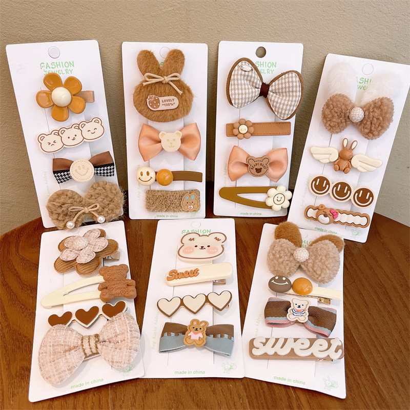儿童发夹布艺甜美可爱边夹