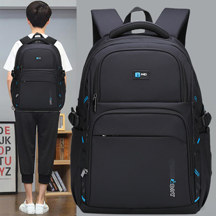 2024年新款初中生书包男小学生四五六年级大容量轻便护脊防水帅气